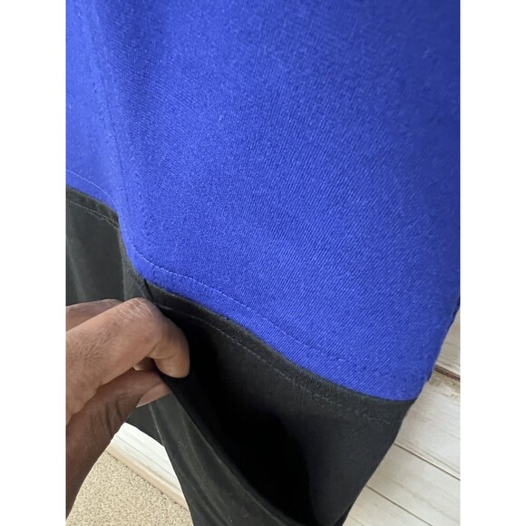 LOFT Colorblock Sheath Dress Blue/Black Small - Picture 3 of 12